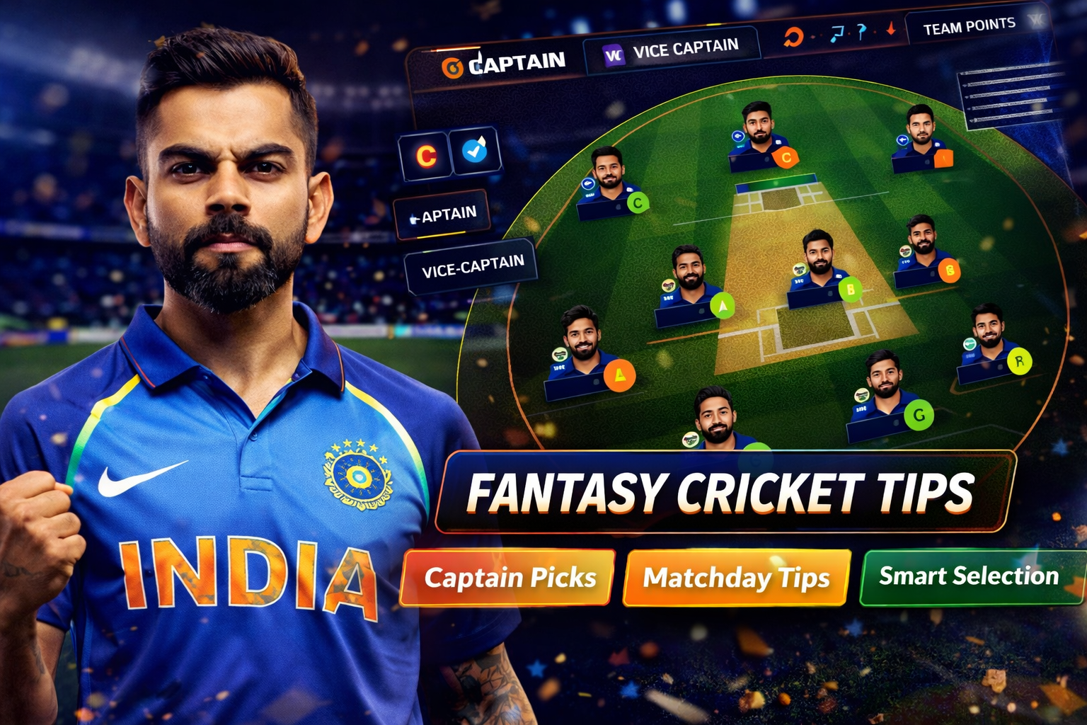 Come Club 11 role based fantasy cricket checklist