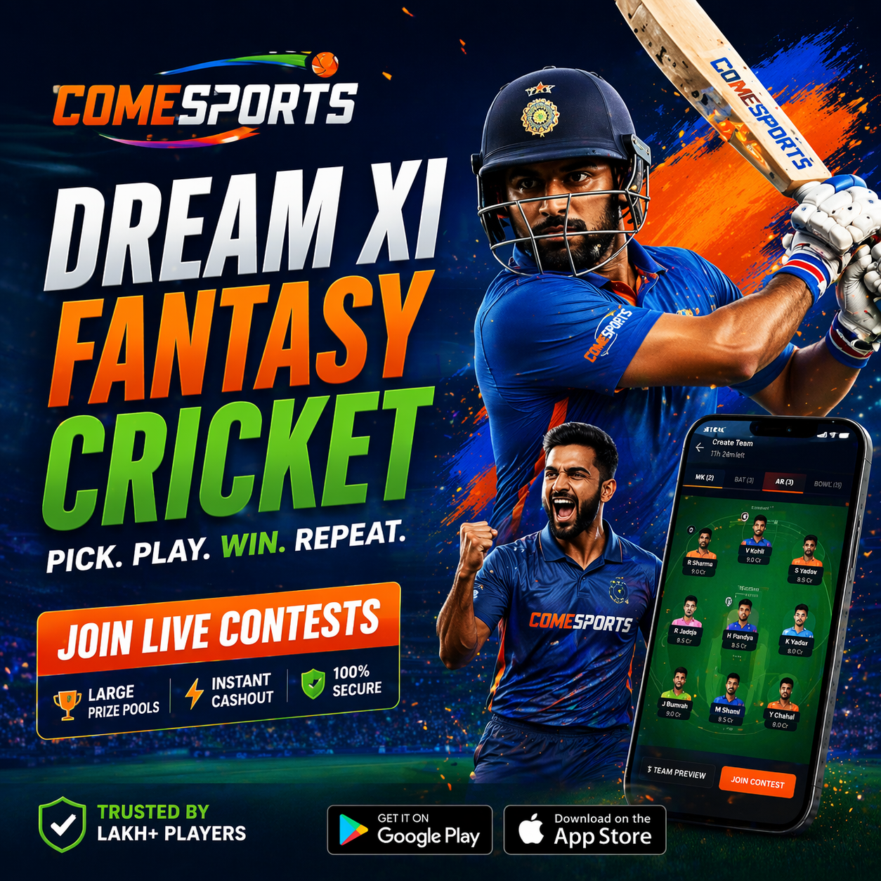 Come Club 11 fantasy sports main visual